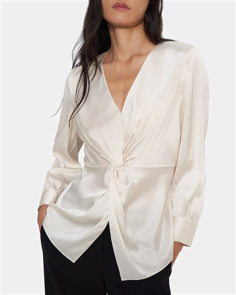 ysl satin blouse|Twist.